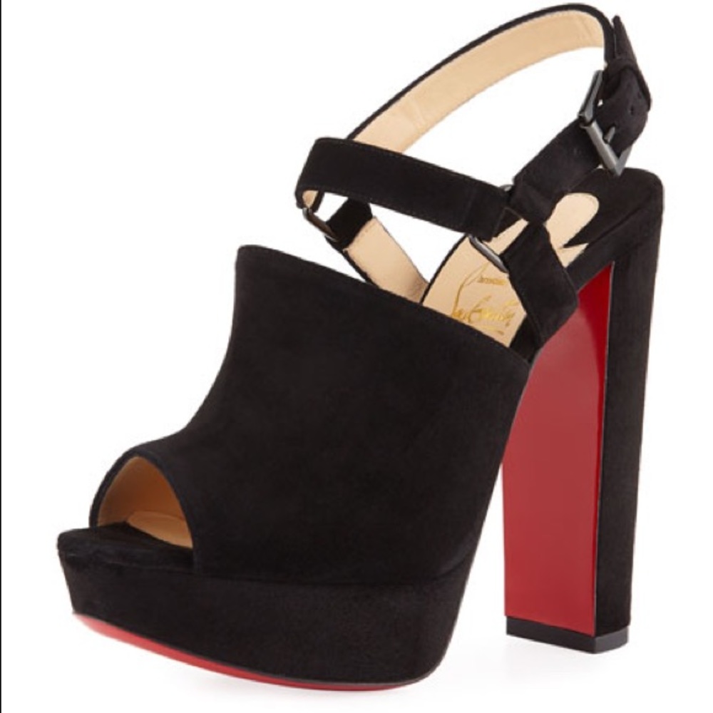 Christian Louboutin black tamila platform heel